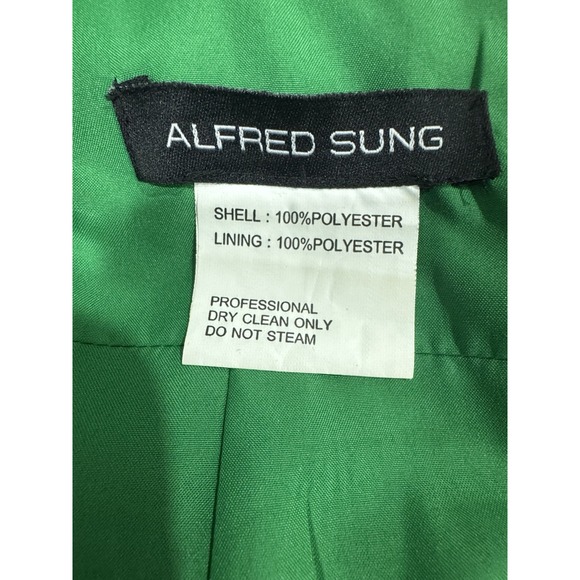 Alfred Sung Bridesmaid Short Pine Green dress Style D680 Size 12 - Picture 4 of 5